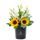 Flores 6 tulipanes blancos en sombrerera negra mediana Rosatel