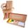 Flores para enamorar caja natural Rosatel con 6 rosas amarillas y peluche Bowie Rosatel