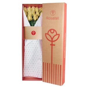 Caja Natural con 12 Rosas