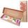Florerías en Lima caja natural nueva edición con 12 tulipanes fucsia Rosatel