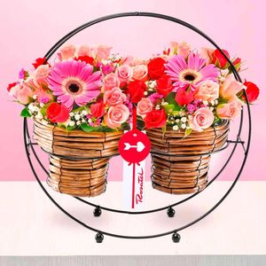 Arreglo Dúo Mini Rosas