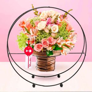 Arreglo Aro Mini Rosas