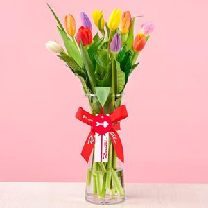 Florero con Tulipanes Variados