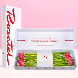 Caja Rosatel con 15 Tulipanes