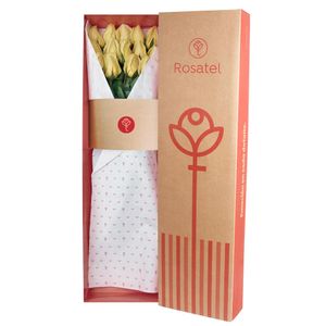 Caja Natural con 15 Rosas