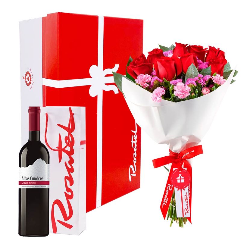 ramo-de-rosas-y-vino-tinto