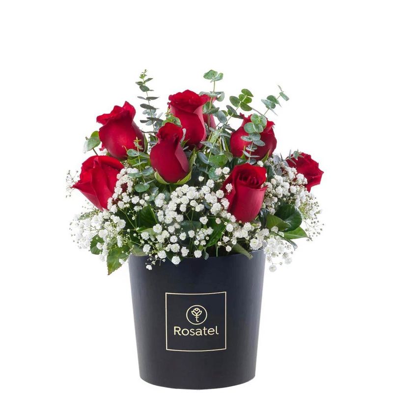 sombrerera-negra-mediana-con-10-rosas-rojas-y-flores