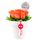 Arreglo floral rosas naranja be positive Rosatel