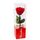 Florería online rosa preservada short roja en caja Rosatel