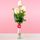 Arreglos de flores 3 rosas cremas en florero armonía Rosatel
