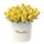 Flores amarillas 21 rosas amarillas en sombrerera crema mediana Rosatel