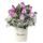 Florería online 10 rosas lilas y flores en sombrerera crema mediana Rosatel