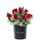 Florería Perú sombrerera negra grande 15 rosas rojas y flores Rosatel