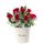 Flores delivery 15 rosas rojas y flores en sombrerera crema grande Rosatel