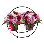 Flores para mi novia rosas y mini rosas en canasta Rosatel